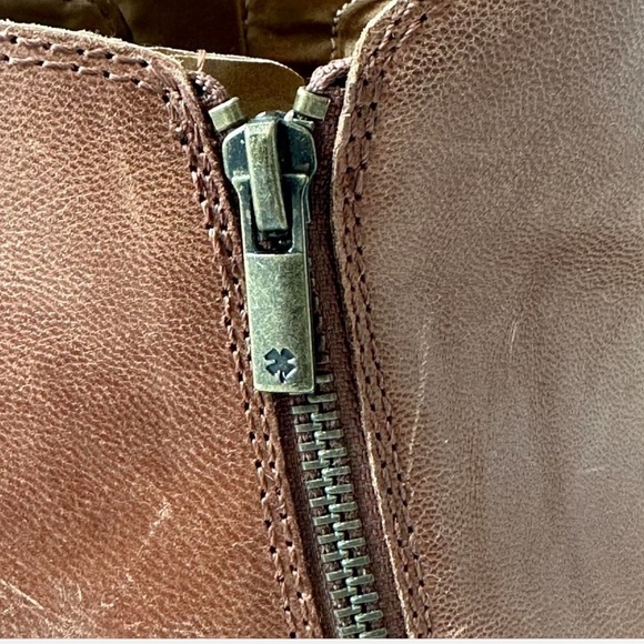 Lucky Brand Women's Basel Ankle Bootie Leather Boots Toffee Brown Size 11 M/43 - Picture 7 of 7